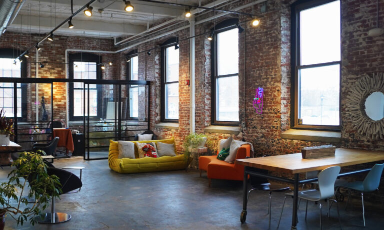 Wide interior shot of the right half of the salon.