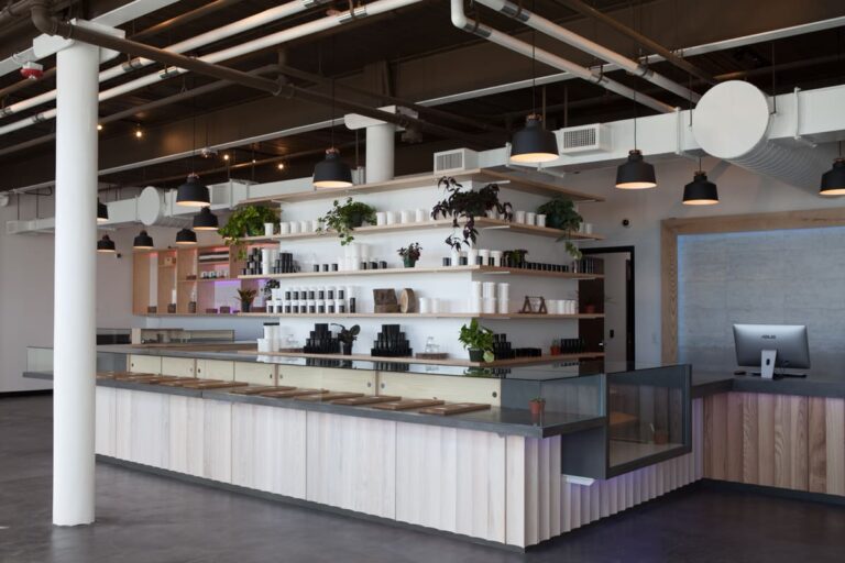 Wide shot of the main counter and interior